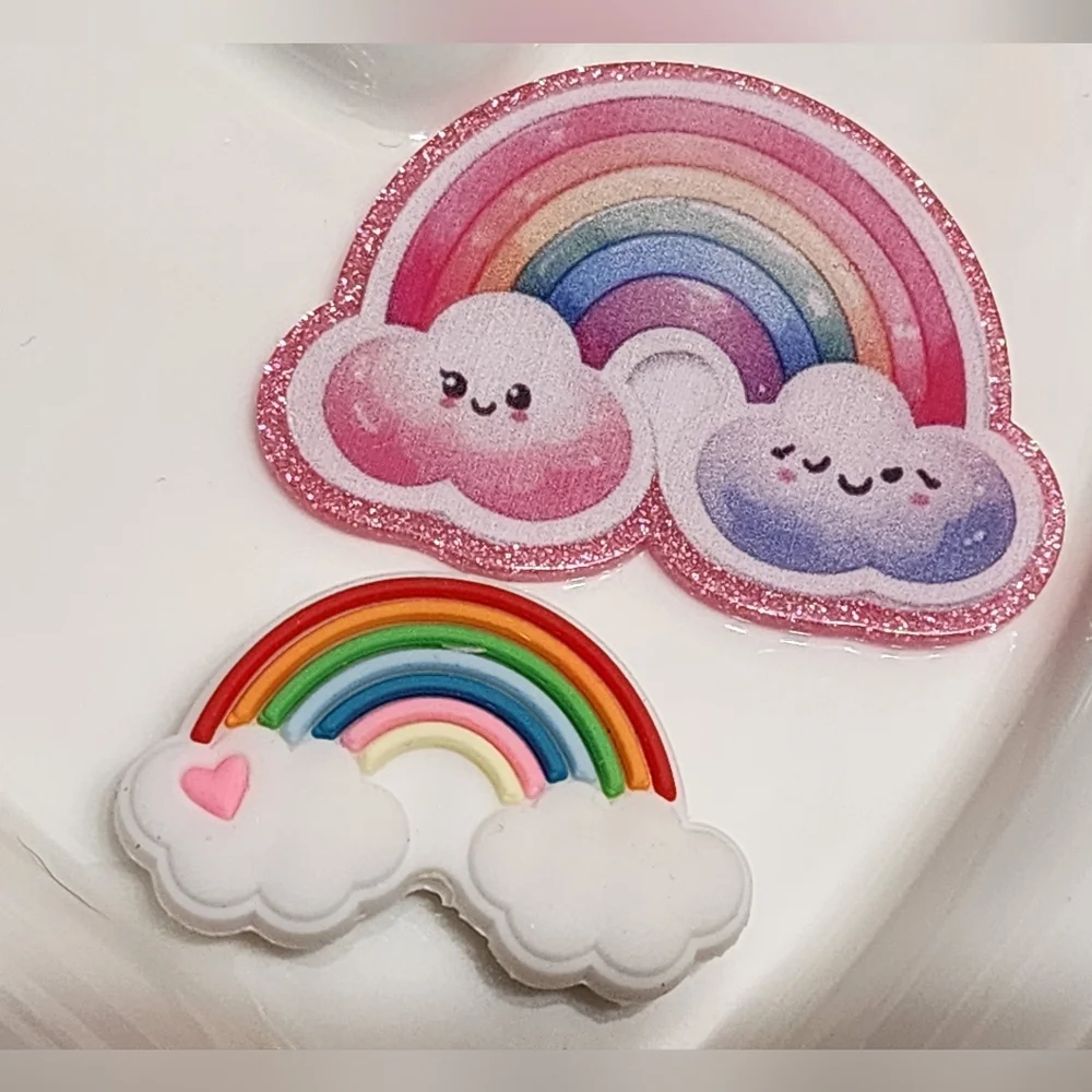 Rainbow Flatback Beads‎ Crafts Badge Magnet Keychain Bag Clip Pin Hair Clip
